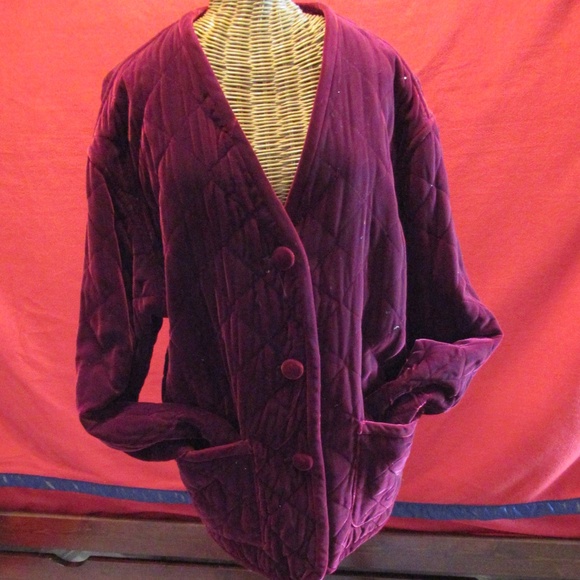 Anne Klein II Burgundy Quilted Jacket - Picture 3 of 9
